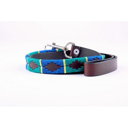 Hussars Leather Embroidered Dog Lead