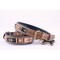 Samburu Tan Leather Beaded Dog Collar
