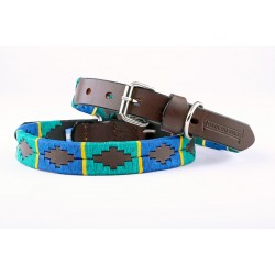 Hussars Embroidered Leather Dog Collar