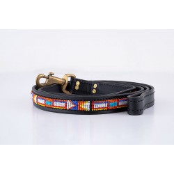 Mombasa Beaded Leather Dog Lead