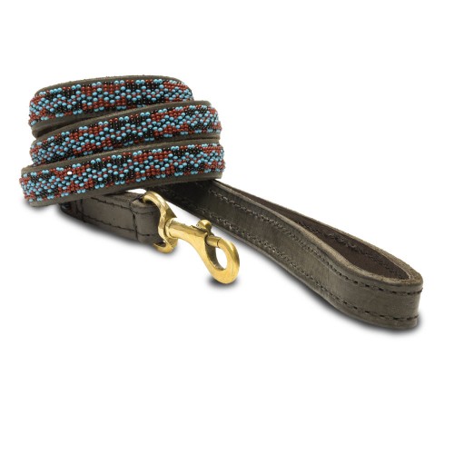 Amboseli Beaded Leather Lead